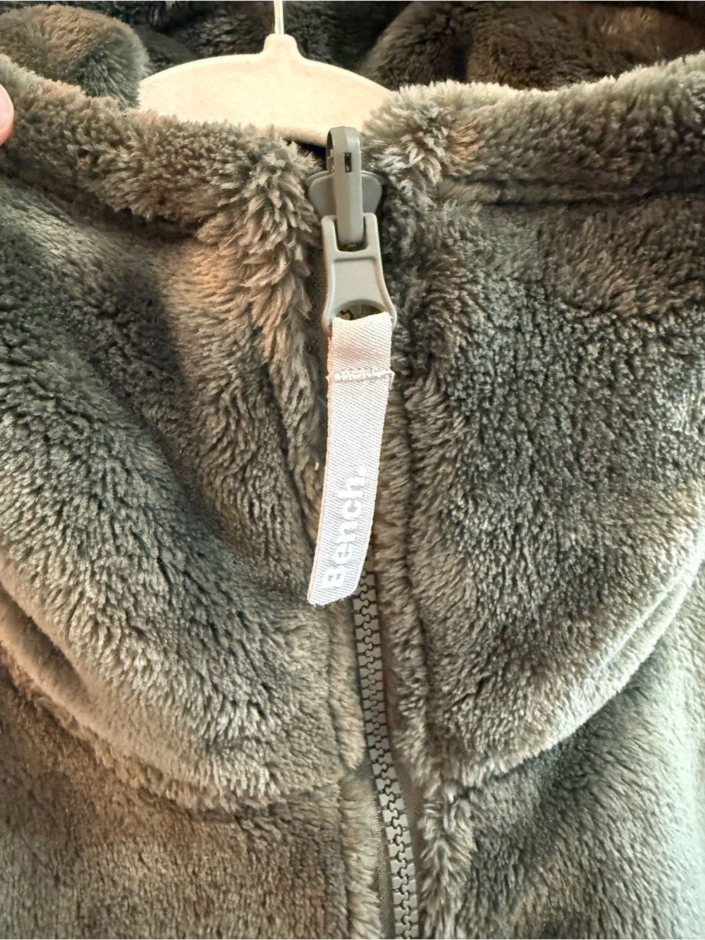 Bench Olive Green Plush Fleece Full-Zip Jacket - Picture 3 of 6